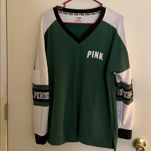 Green Vneck PINK VS sweater